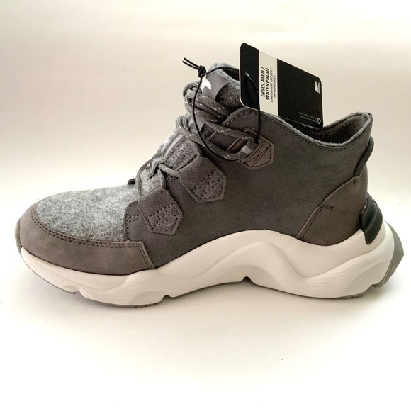 Sorel Kinetic Caribou Grey Suede Boot Sneaker Waterproof Leather Winter Boot 7.5 - Picture 12 of 14